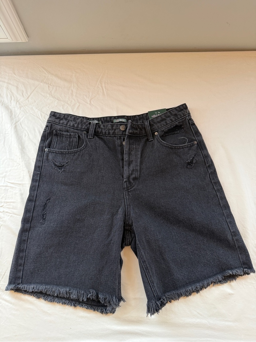 wild fable Black Washed Denim Shorts